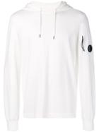 Cp Company Lens Sleeve Pocket Hoodie - White