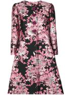 Dolce & Gabbana Floral Embroidered Tailored Coat - Pink & Purple