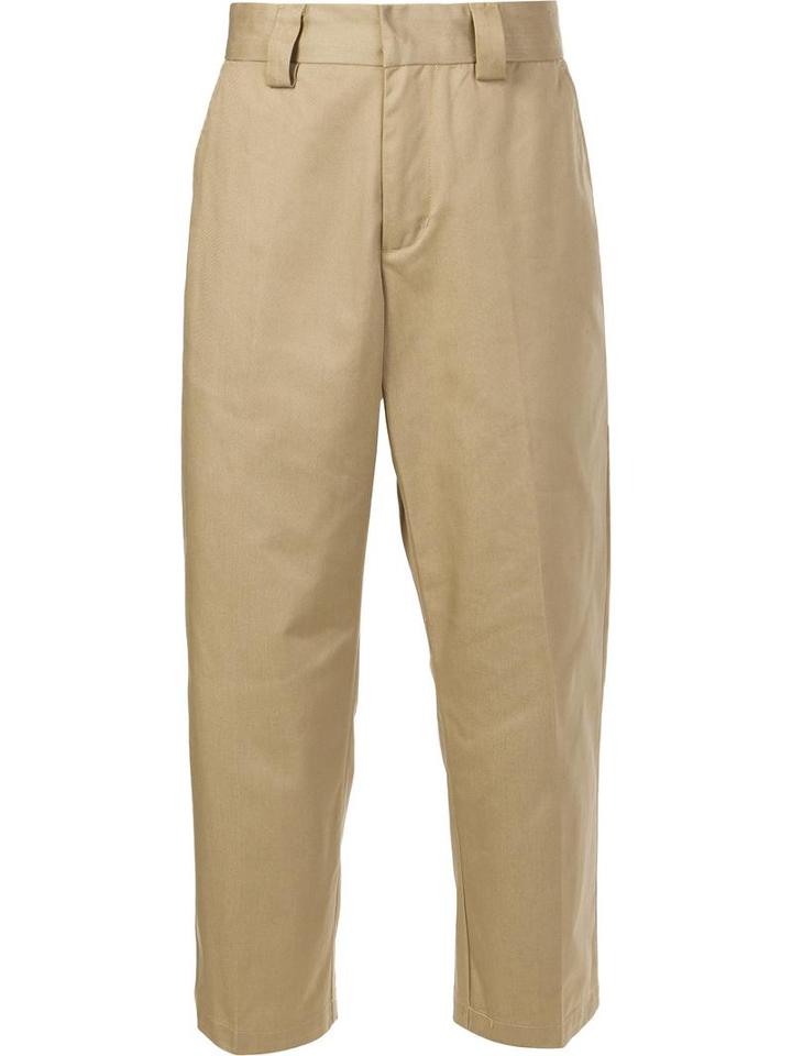 Stussy Cropped Trousers, Men's, Size: 30, Brown, Polyester/cotton