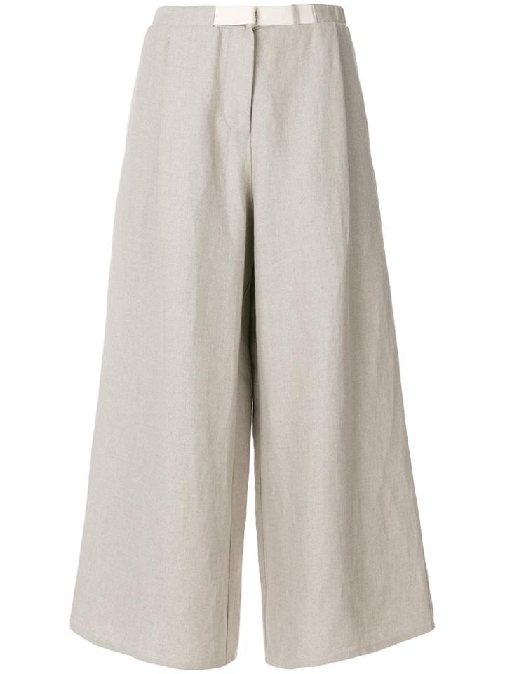 Dusan Flared Cropped Trousers - Nude & Neutrals