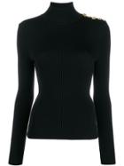 Alexandre Vauthier Ribbed Design Jumper - Black