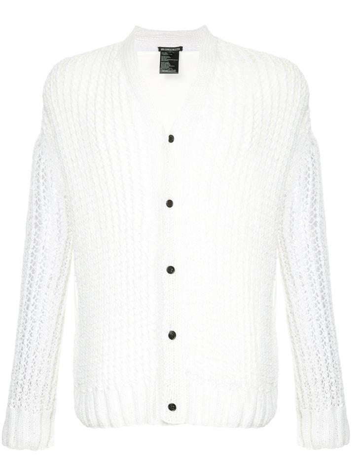 Ann Demeulemeester Open-knit Cardigan - White