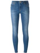 Michael Michael Kors Stonewashed Effect Skinny Jeans, Women's, Size: 0, Blue, Polyester/spandex/elastane/cotton