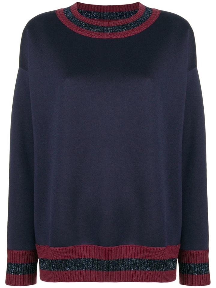 Moncler Glitter Trim Jumper - Blue
