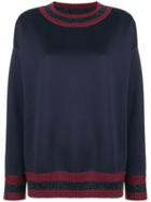 Moncler Glitter Trim Jumper - Blue