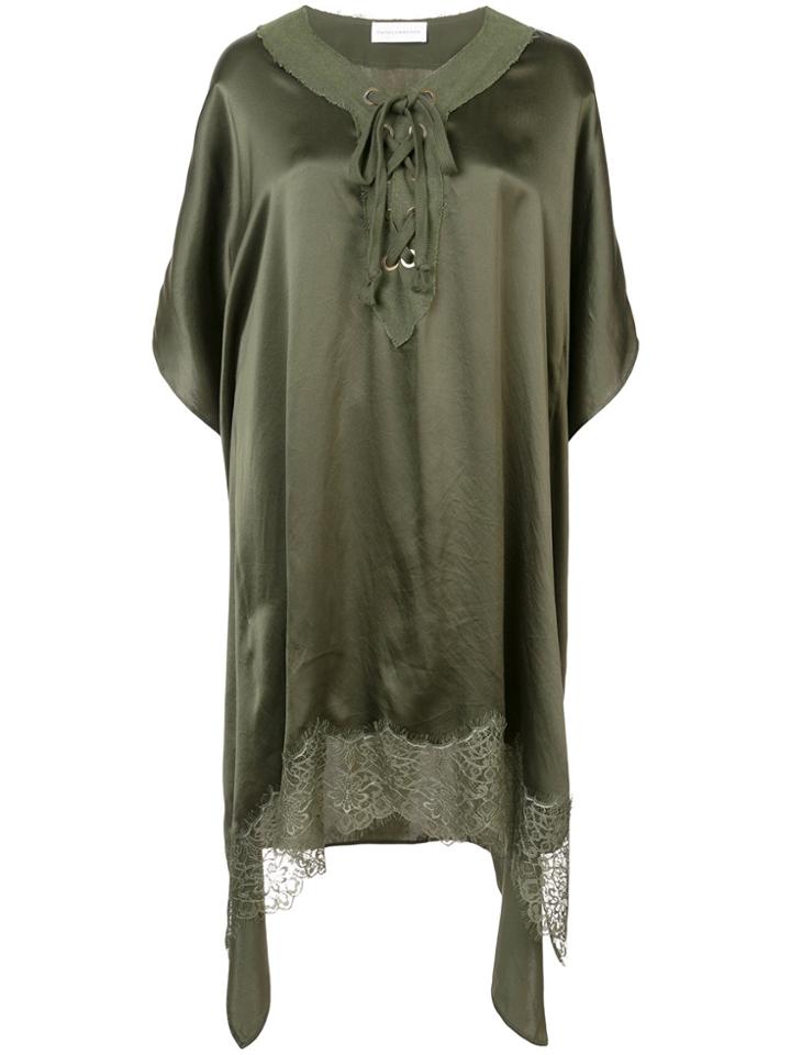 Faith Connexion Lace Trim Dress - Green
