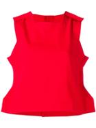 Comme Des Garçons Vintage Sleeveless Flat Top - Red