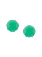 Irene Neuwirth 18kt Yellow Gold Chrysoprase Stud Earrings - Green