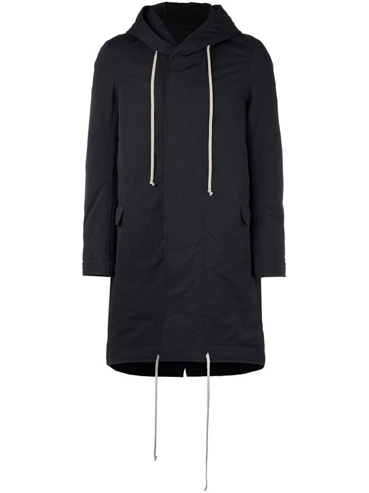 Rick Owens Drkshdw Fishtail Parka, Men's, Size: Xl, Black, Cotton/polyamide