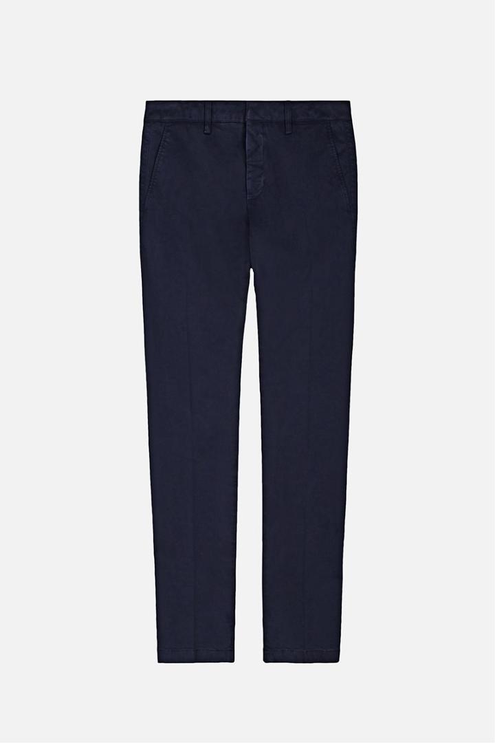 Ami Alexandre Mattiussi Seamless Chinos, Men's, Size: Xs, Blue, Cotton/spandex/elastane