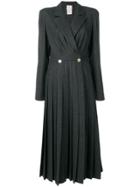 Fendi Vintage Long-sleeve Pleated Dress - Grey