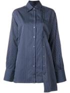 Rokh Deconstructed Striped Shirt - Blue