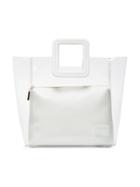Staud White Shirley Pvc And Leather Tote