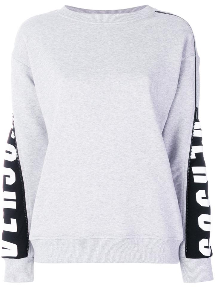 Versus Zipped Sleeve Sweatshirt - Grey