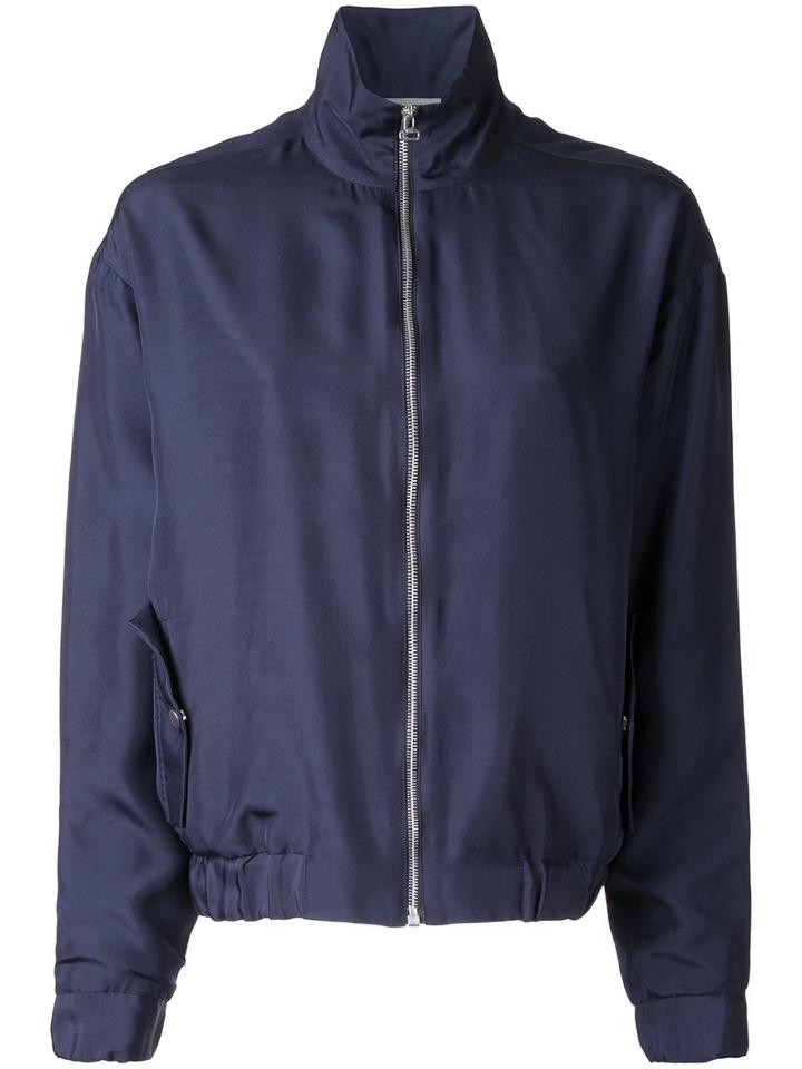 Dion Lee Blouson Bomber Jacket, Women's, Size: 6, Blue, Nylon