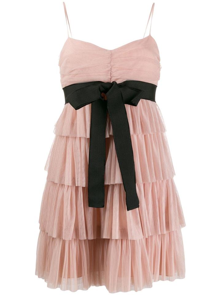 Red Valentino Tulle Tiered Mini Dress - Neutrals
