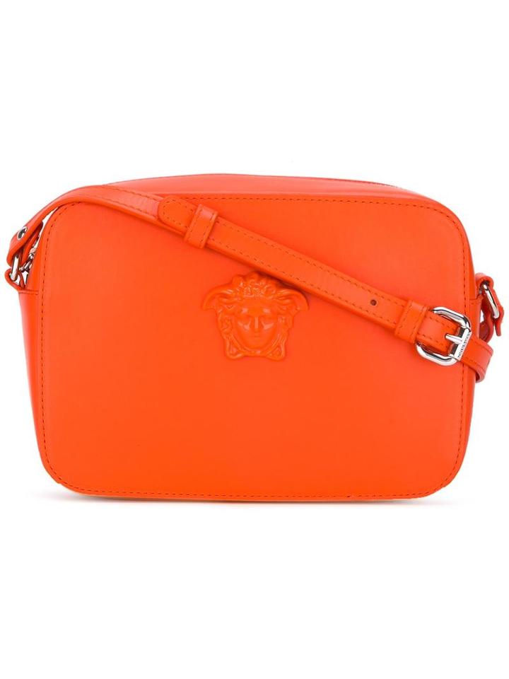 Versace Palazzo Medusa Shoulder Bag, Women's, Yellow/orange, Calf Leather