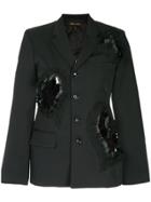 Comme Des Garçons Vintage Cut-out Details Blazer - Black