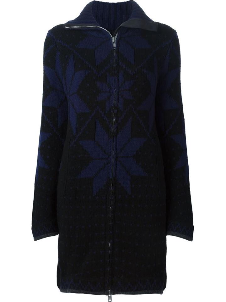 Sacai Star Knit Jacket, Women's, Size: 3, Black, Nylon/wool
