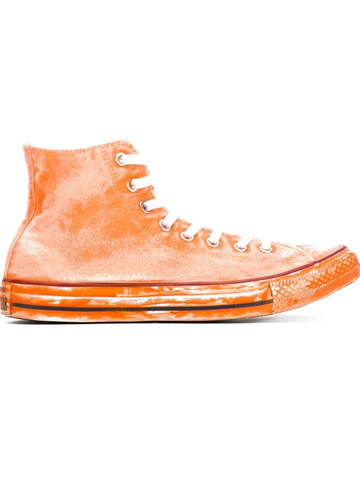 Converse Painted Effect High Top Sneakers