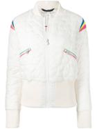 Perfect Moment Glacier Quilted Bomber Jacket - White