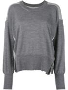 Mm6 Maison Margiela - Long Sleeve Sweater - Women - Cotton/wool - M, Grey, Cotton/wool