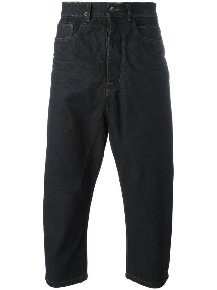 Rick Owens Drkshdw Cropped Jeans, Men's, Size: 30, Blue, Cotton