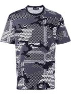 Neil Barrett Patterned Camouflage T-shirt, Men's, Size: S, Black, Cotton