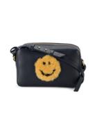 Anya Hindmarch - Mini Smiley Cross-body Bag - Women - Leather/sheep Skin/shearling - One Size, Blue, Leather/sheep Skin/shearling
