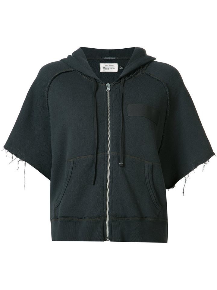 R13 Zip Up Hoodie, Women's, Size: Medium, Black, Cotton