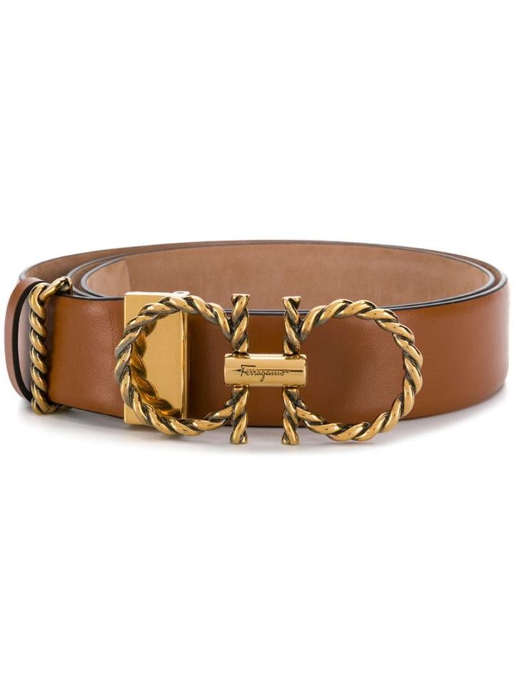 Salvatore Ferragamo Belt Aggiustabili - Brown