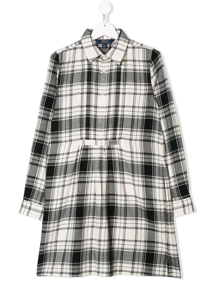 Ralph Lauren Kids Checked Shirt Dress - Black
