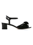 Sarah Chofakian Pompom Sandals - Black