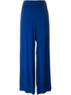 Gianluca Capannolo Pleated Palazzo Pants, Women's, Size: 38, Blue, Viscose