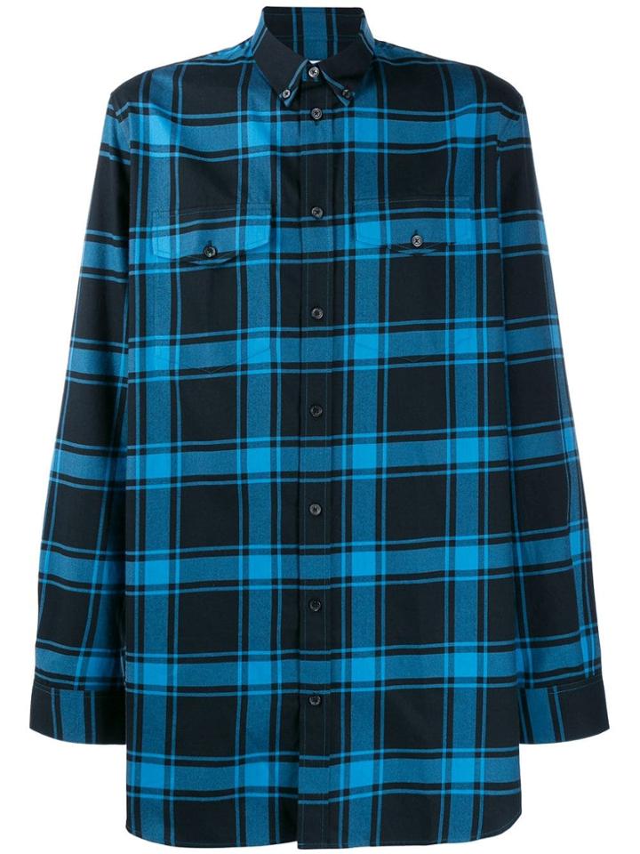 Givenchy Classic Checked Shirt - Blue