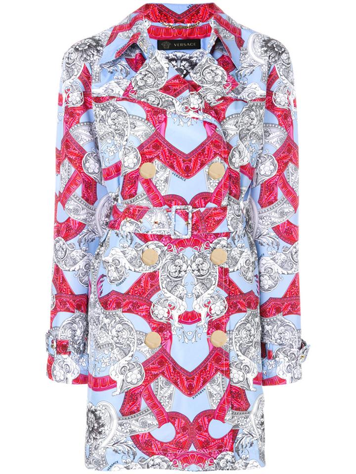 Versace Baroccoflage Coat - Blue