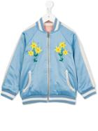 Stella Mccartney Kids Floral Bomber Jacket, Girl's, Size: 12 Yrs, Blue