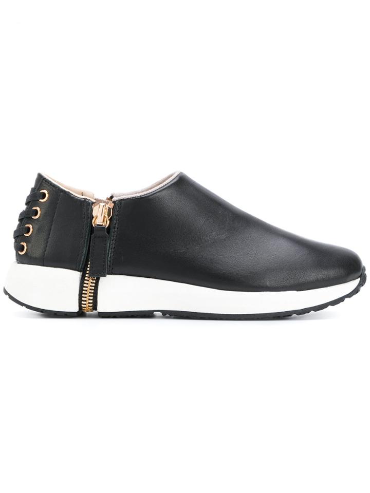 Diesel Slip-on Side Zip Sneakers - Black