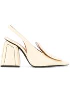 Marni Stitched Moccasin Pumps - Nude & Neutrals