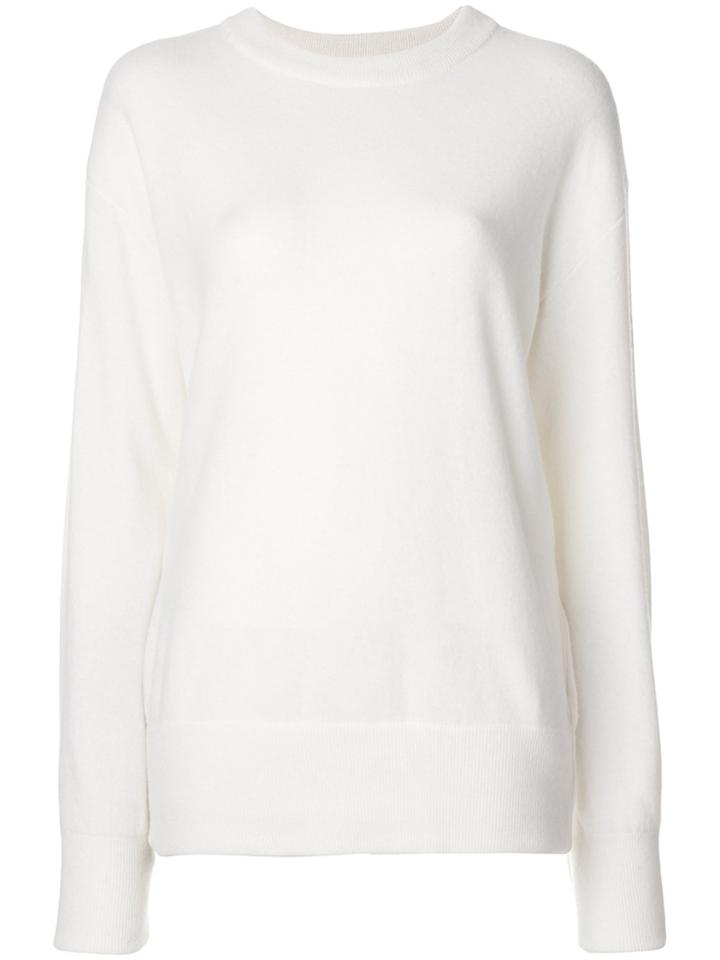 Laneus Ruffled Detail Jumper - White