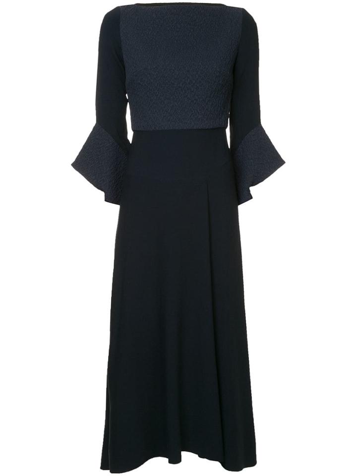 Roland Mouret Flared Sleeve Dress - Blue
