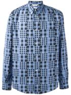 Golden Goose Deluxe Brand Pixelated Check Shirt, Men's, Size: Medium, Blue, Cotton