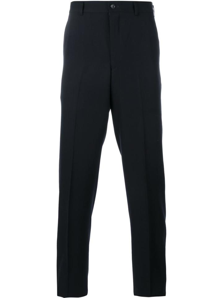 Comme Des Garçons Homme Plus Tailored Wool Trousers - Blue