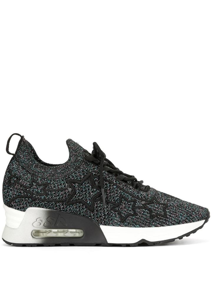 Ash Lunatic Star Knit Sneakers - Black