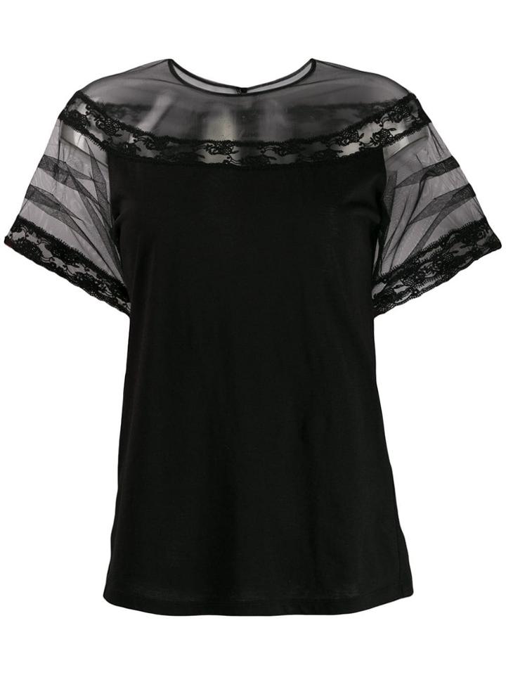 Ermanno Scervino Lace Embellished Top - Black