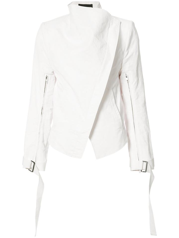 Ann Demeulemeester - 'eastwood' Jacket - Women - Cotton/linen/flax/viscose - 42, White, Cotton/linen/flax/viscose