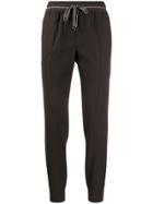 Lorena Antoniazzi Knitted Cropped Trackpants - Brown