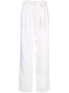 Vince Pinstriped Loose Trousers - White