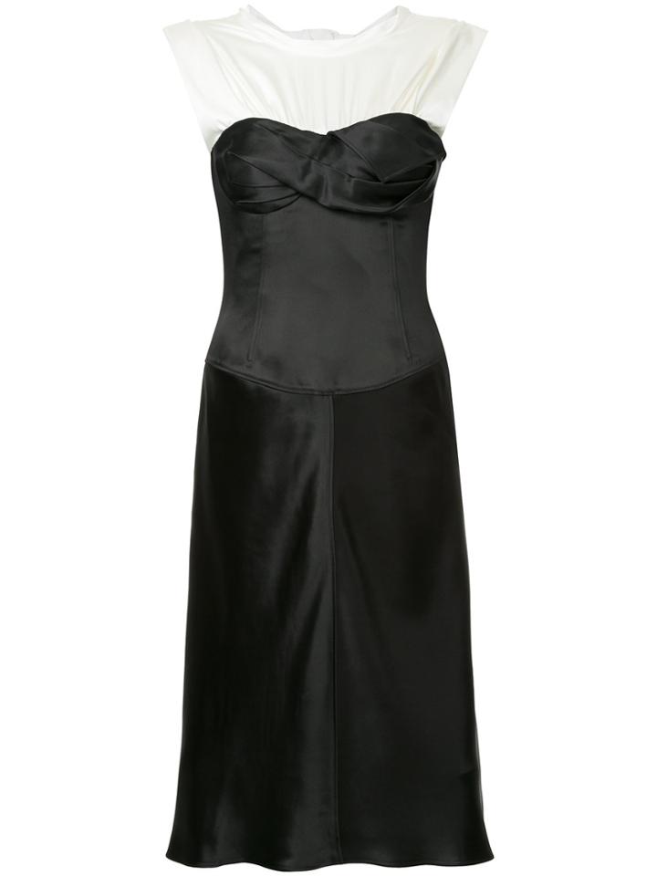 Alexander Wang Satin Twisted Cup Dress - Black