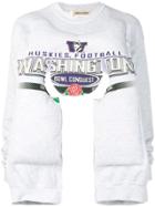 Comme Des Garçons 'washington' Cut-out Sweatshirt - Grey